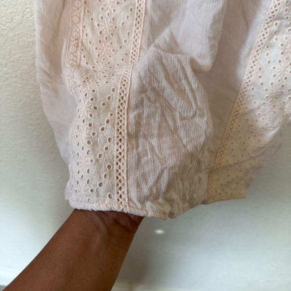 Torrid Cream Lightweight Brushed Cotton Tank Top with Lace Trim Size 1X - Picture 6 of 11